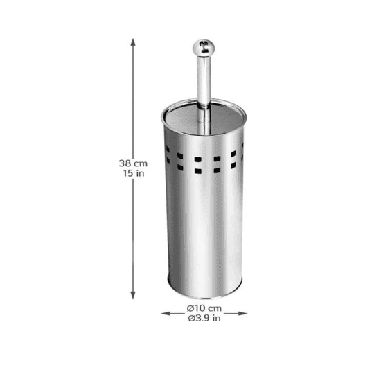 2x RVS Toiletborstel - Toiletborstelhouder - Zilver
