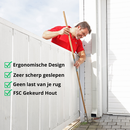 Synx Tools Voegenkrabber RVS - Onkruidverwijderaar - Voegenmes met steel 150 cm - Onkruidkrabber