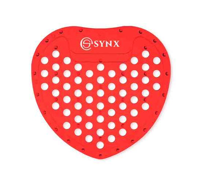 Synx Tools Urinoir Matje 1 stuks met Meloen Geur - Anti spat mat WC - Toilet Mat - Rood - Anti Splash Mat - Wc Rooster - Urinoirrooster