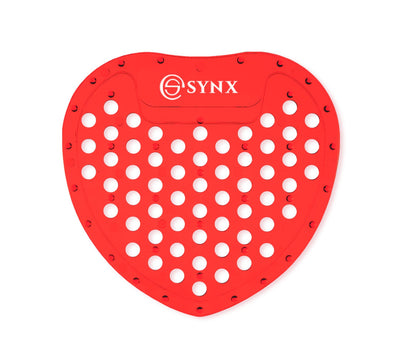 Synx Tools Urinoir Matje 1 stuks met Meloen Geur - Anti spat mat WC - Toilet Mat - Rood - Anti Splash Mat - Wc Rooster - Urinoirrooster