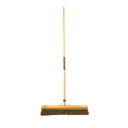 bezem kokos BinnenBezem Cocos 60 cm - Bezem - Bezems - Zaalveger - Zachte Bezem - Veger - Cocosharen - met Houten steel 150cm