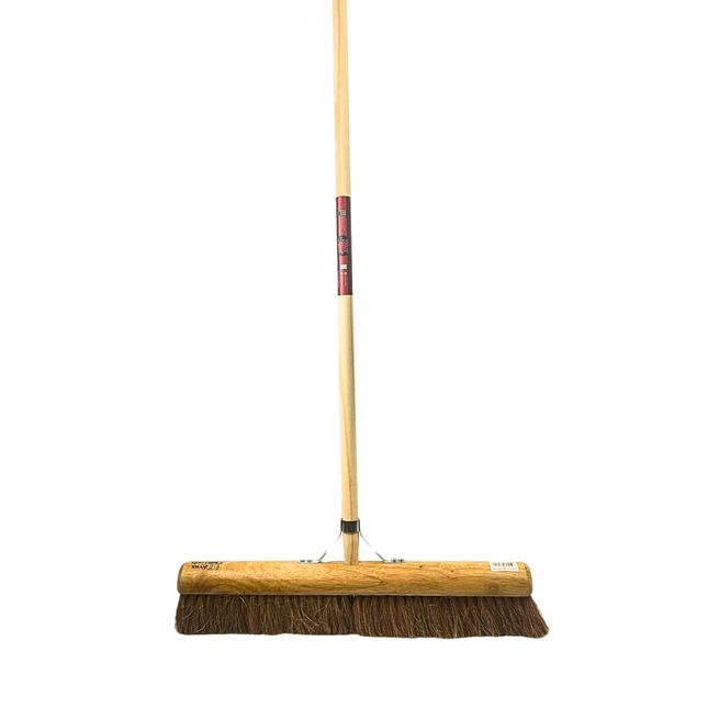 bezem kokos BinnenBezem Cocos 60 cm - Bezem - Bezems - Zaalveger - Zachte Bezem - Veger - Cocosharen - met Houten steel 150cm
