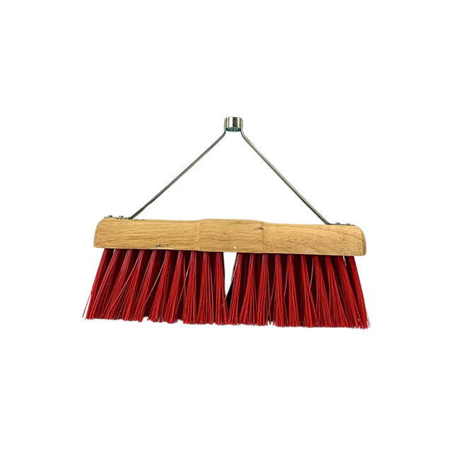 Harde nylon haren van buitenbezem close-up