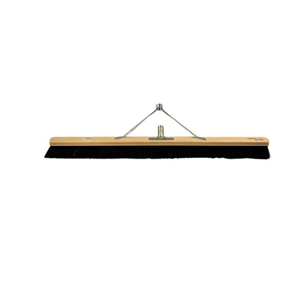 Synx Tools Paardenhaar 100cm met steelhouder - Zachte bezem - Veger schoonmaken - Bezems Binnen - Bezem zacht Zonder steel