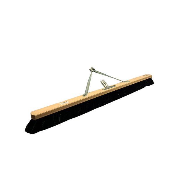 Synx Tools Paardenhaar 100cm met steelhouder - Zachte bezem - Veger schoonmaken - Bezems Binnen - Bezem zacht Zonder steel