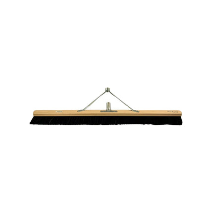 Synx Tools Paardenhaar 100cm met steelhouder - Zachte bezem - Veger schoonmaken - Bezems Binnen - Bezem zacht Zonder steel