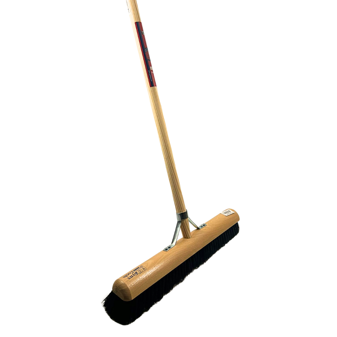 Synx Tools Zaalveger 50cm Paardenhaar - Zachte Bezem - Met Steel 150cm