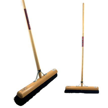 Synx Tools Zaalveger 50cm Paardenhaar - Zachte Bezem - Met Steel 150cm