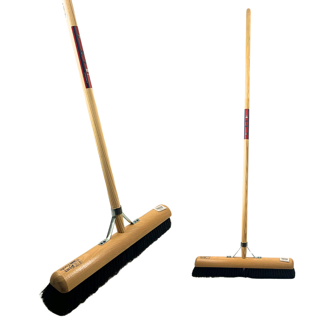 Synx Tools Zaalveger 50cm Paardenhaar - Zachte Bezem - Met Steel 150cm