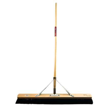 Synx Tools Zaalveger 100cm Paardenhaar - Zachte bezem - bezems - Met Steel 150cm