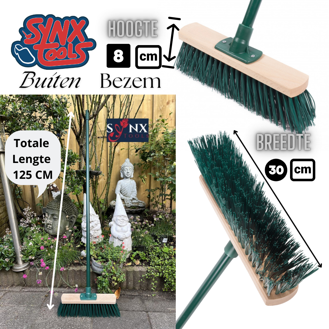 Synx Tools Broom Green - Besen - Straßenbesen - inkl. Stahl 117cm