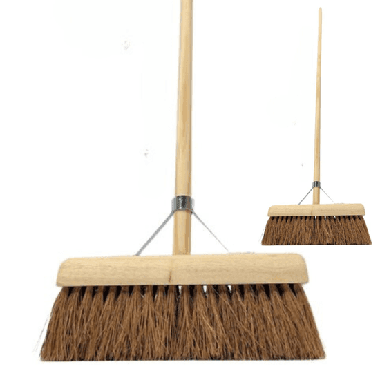 Synx Tools Coco Bezem binnen 30 cm - Met steel 130cm