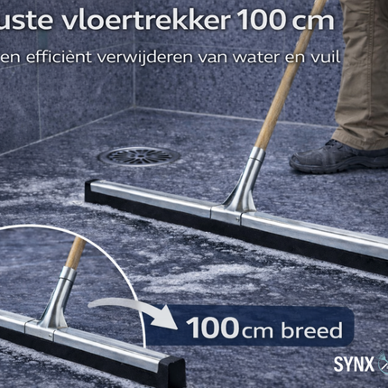 Synx Tools Floor Squeegee with Handle 100 cm - With Handle 150cm