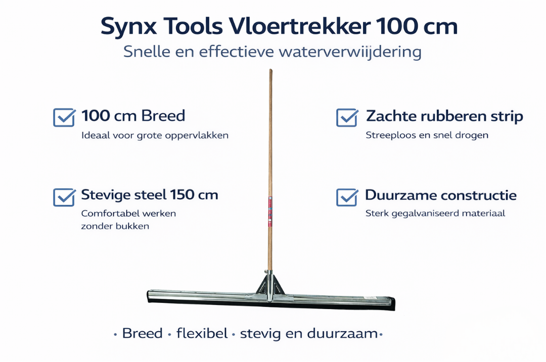 Synx Tools Vloertrekker 100 cm - Vloerwisser - Steel 150cm