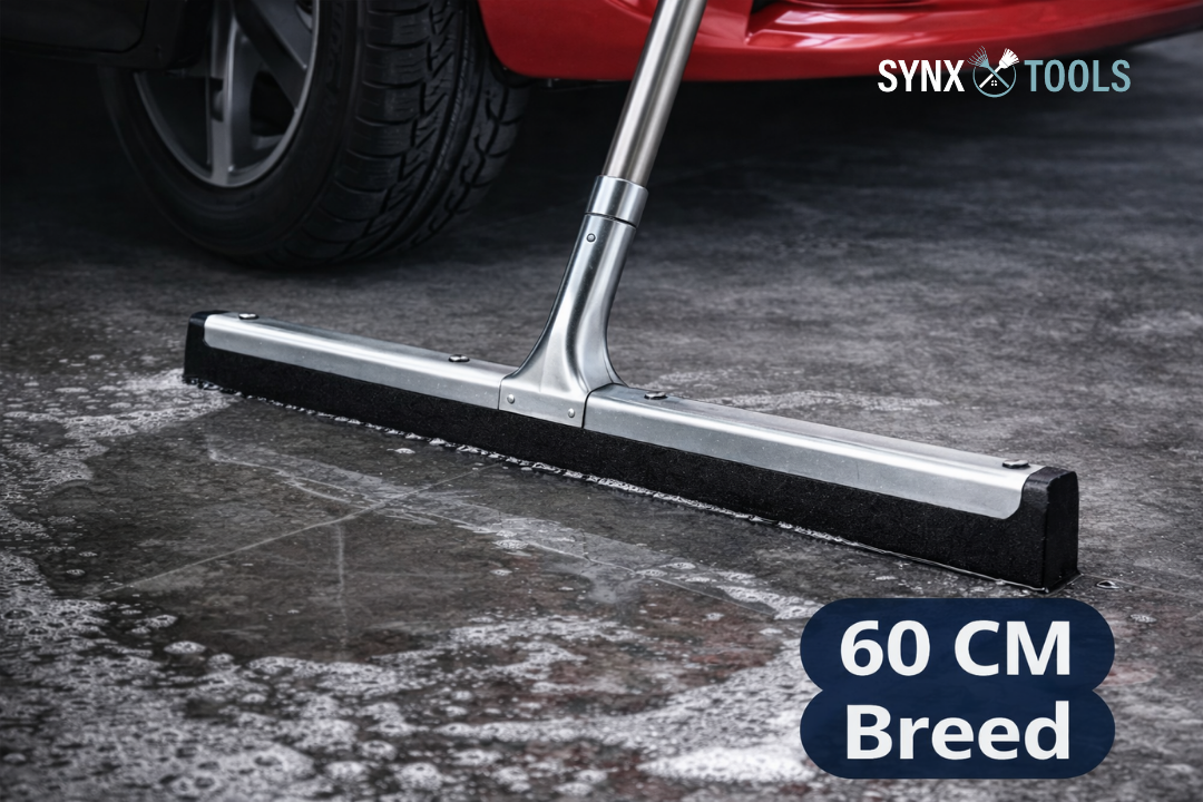 Synx Tools Vloertrekker Zwart Synthetisch Rubber 60cm - Zonder Steel