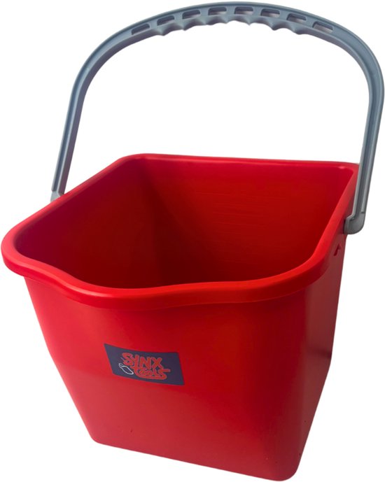 Synx Tools Emmer Rood - Mopwagen - Schoonmaak - 25 Liter