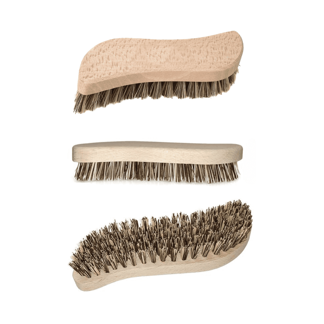 Synx Tools Schrobbezem Union Luiwagen + Werkhandborstel & Vloertrekker 60 cm set van 2 – Harde haren – Duurzaam fiber – Krachtig schoonmaken – Lengte 150 cm