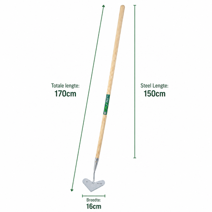 Hartschoffel 16 cm voor onkruid verwijderen in tuin en moestuin