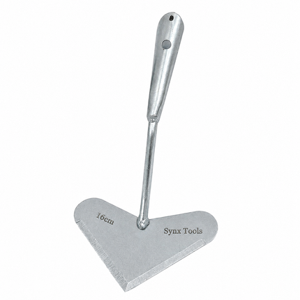 Synx Tools hartschoffel 16 cm zonder steel van verzinkt staal voor onkruid verwijderen