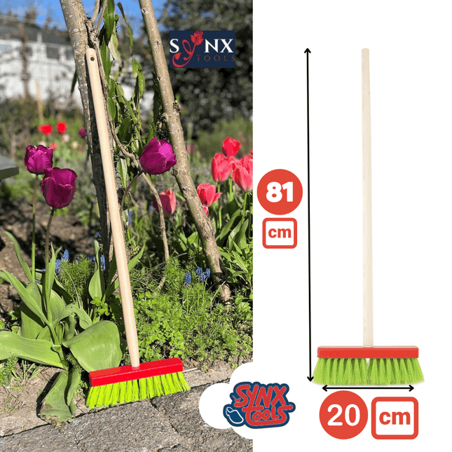 Synx Tools Kinderbezem 81 cm lang voor kinderen vanaf 3 jaar