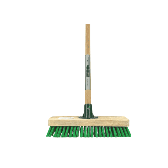 Synx Tools Tegelborstel - Mosbezem - Bezem - Mos - Onkruidborstel - Harde Borstel- Bezem met steel 150cm