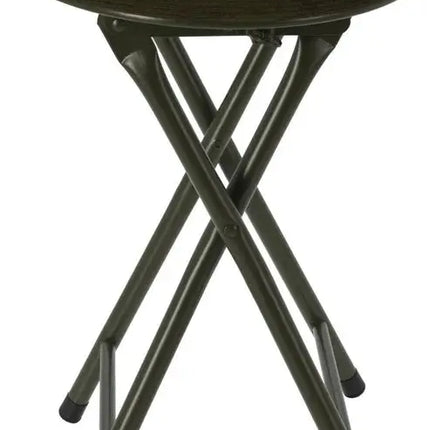 Beistellhocker/Stuhl - Zusammenklappbar - Schwarz/Blau/Braun/Grün - Ribcord - T33 x H49 cm