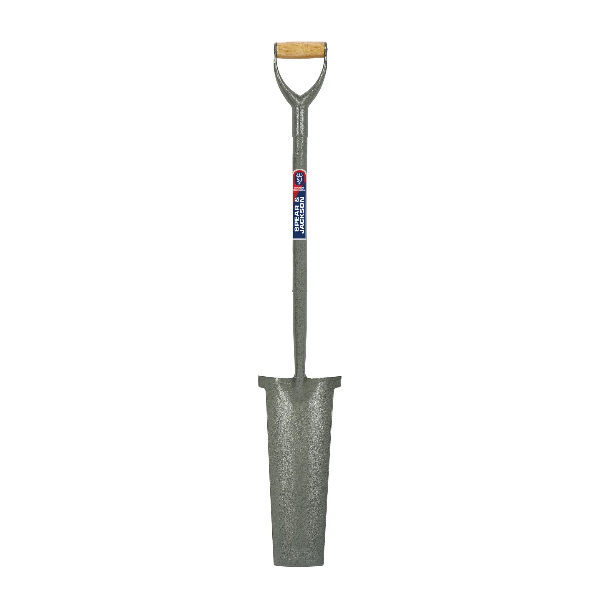 Drainageschop 16 inch van Spear & Jackson met smal blad en stevige stalen steel, ideaal voor graven van smalle sleuven