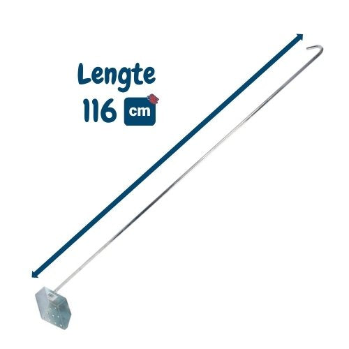 Verzinkte putschep met een lange steel van 116 cm
