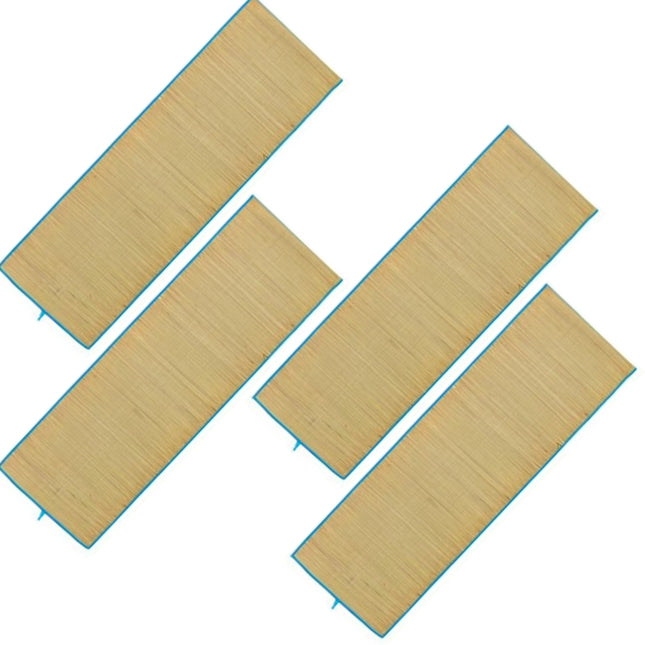 4x Tapis de plage en roseau - Tapis de plage enroulable Reed - Tapis d'extérieur 60x180cm 