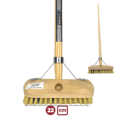 Synx Tools Luiwagen Fiber 22cm Schrobber Schoonmaakbezem Schrobborstels Incl. Steel 150 cm