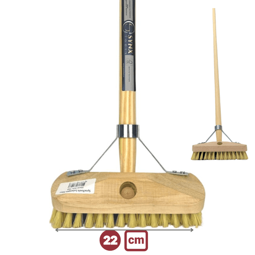 Synx Tools Luiwagen Fiber 22cm Schrobber Schoonmaakbezem Schrobborstels Incl. Steel 150 cm