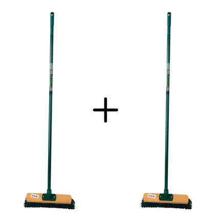 Set van 2 Synx Tools buitenbezems met 117 cm steel en 30 cm brede kop
