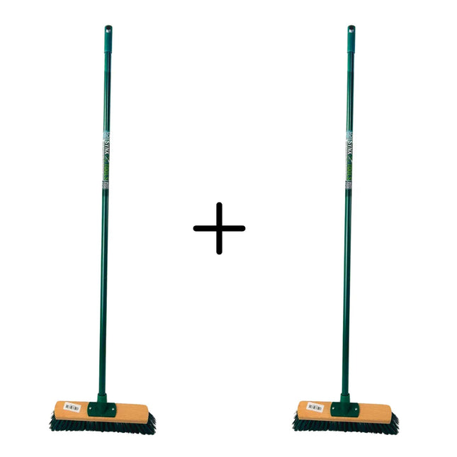 Set van 2 Synx Tools buitenbezems met 117 cm steel en 30 cm brede kop