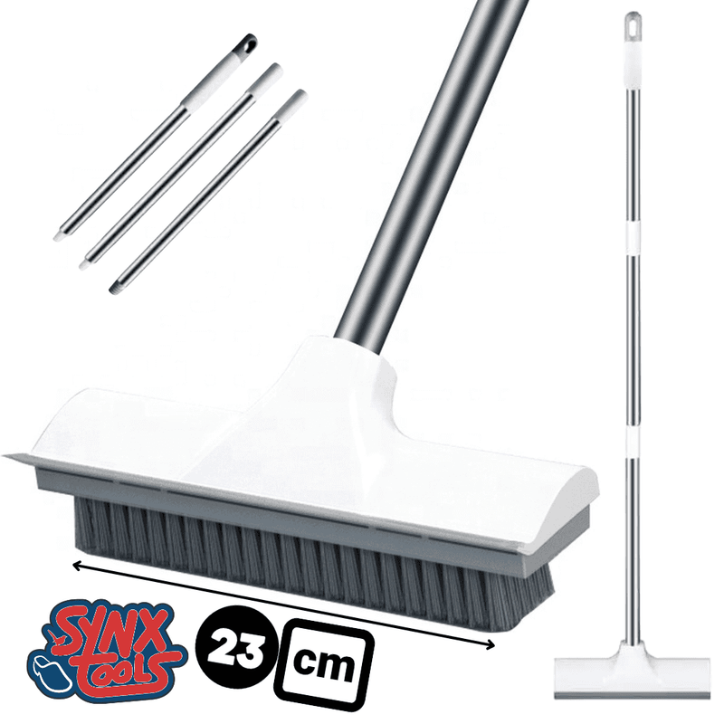 Synx Tools 2 in 1 Schrobbezem Met telescopische steel