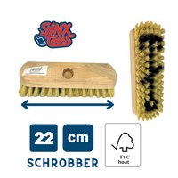 Synx Tools Luiwagen Fiber 22cm met steelhouder - Schrobber - Schoonmaak - Schrobborstel - Schrobber - Vloerschrobber - Schoonmaakbezem - douche - Zonder Steel