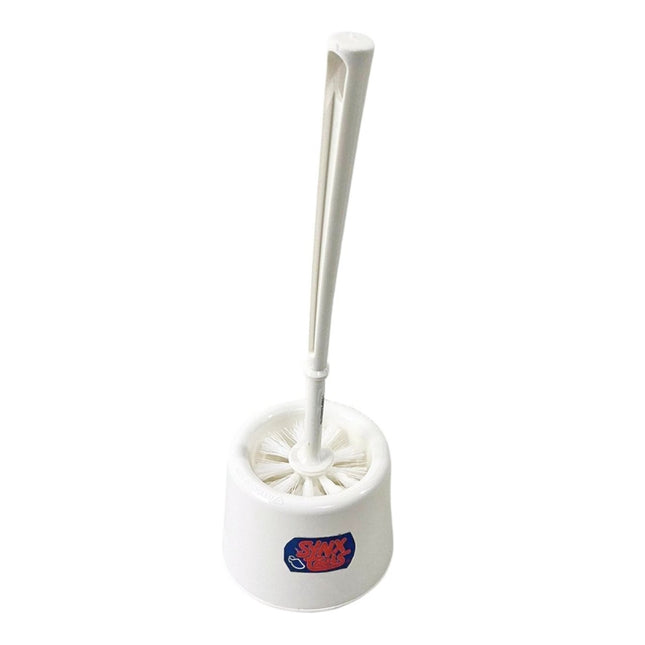 Synx Tools Brosse WC Blanc 100% Recyclé - Brosses WC - Porte-rouleau WC - Brosse WC avec support - Porte-brosse WC - 100% Recyclé