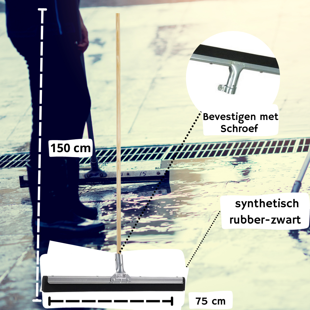 Synx Tools Bodenwischer 75cm - Bodenwischer - inkl. Griff 150cm