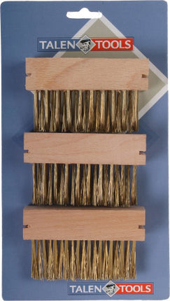 Talen Tools onkruidborstel set van 3 stuks in verpakking