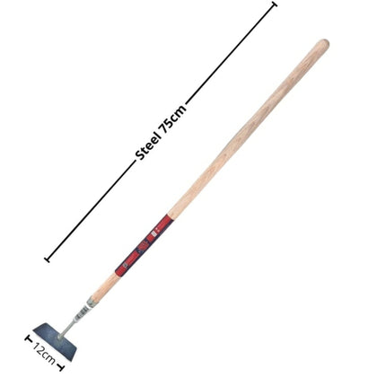 Mini schoffel 12 cm met 75 cm steel voor onkruid verwijderen