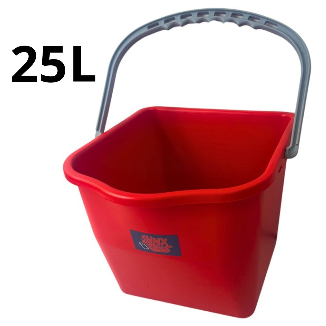 Synx Tools Emmer Rood - Mopwagen - Schoonmaak - 25 Liter