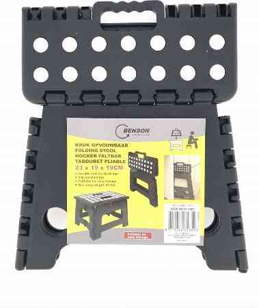 Kruk - Krukje - 80kg - Keukentrap - Keukentrapje  Opstapkrukje - Opvouwbaar - Antislip - Handvat - Compact