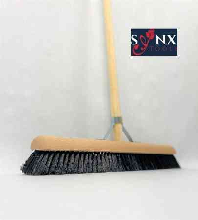 Synx Tools Zaalveger 50cm - Paardenhaar / Kamerveger - Zachte bezem 50 cm - Bezems Binnen - Bezem zacht met Steel 150 cm