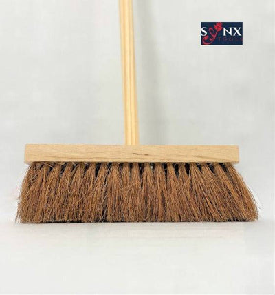 Synx Tools Zaalveger 29 cm - Zachte bezems haren - Tuin - Veger - Schoonmaken - Bezem - Incl. Steel 120cm