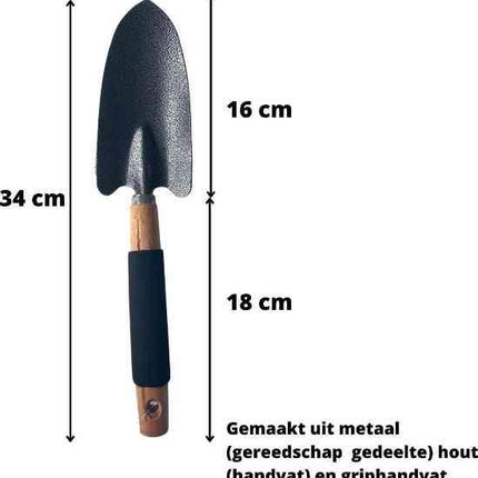 Tuingereedschap set - hark, tuinschepje en schoffel