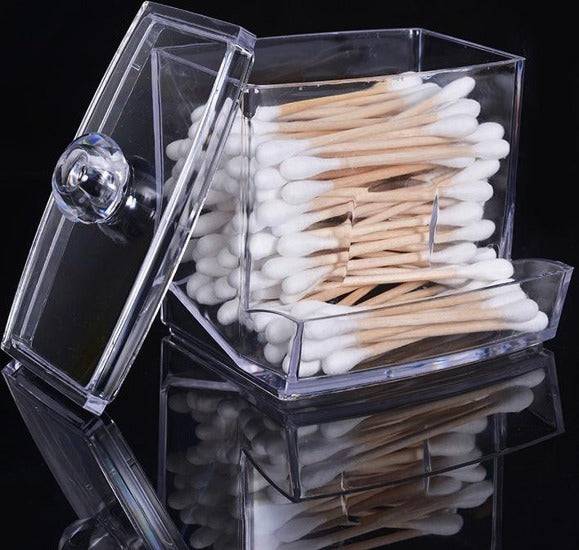 Oorstokjes Dispenser - Transparant Acryl