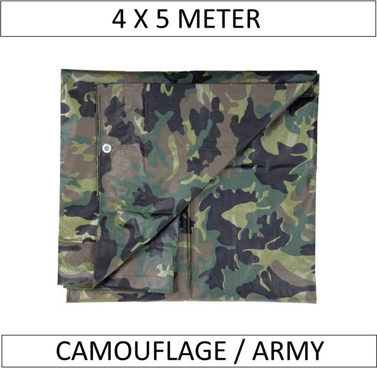 Afdekzeil Camouflage / Leger 470 x 364 cm Dekkleed/Zeil