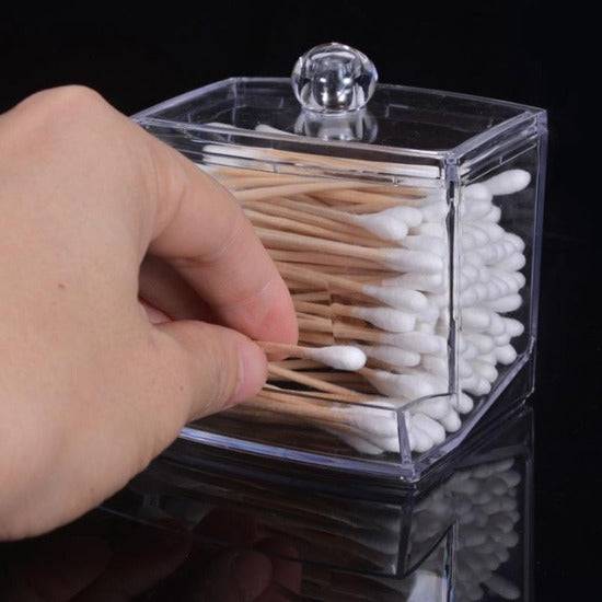 Oorstokjes Dispenser - Transparant Acryl