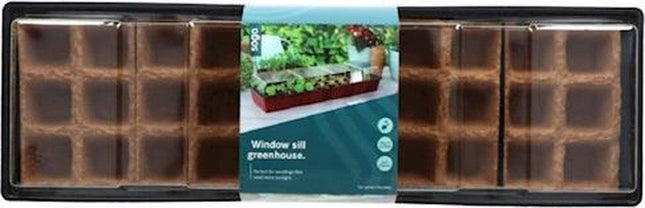 SOGO Vensterbank Kweekkas + 30 Turfpotjes - Compact