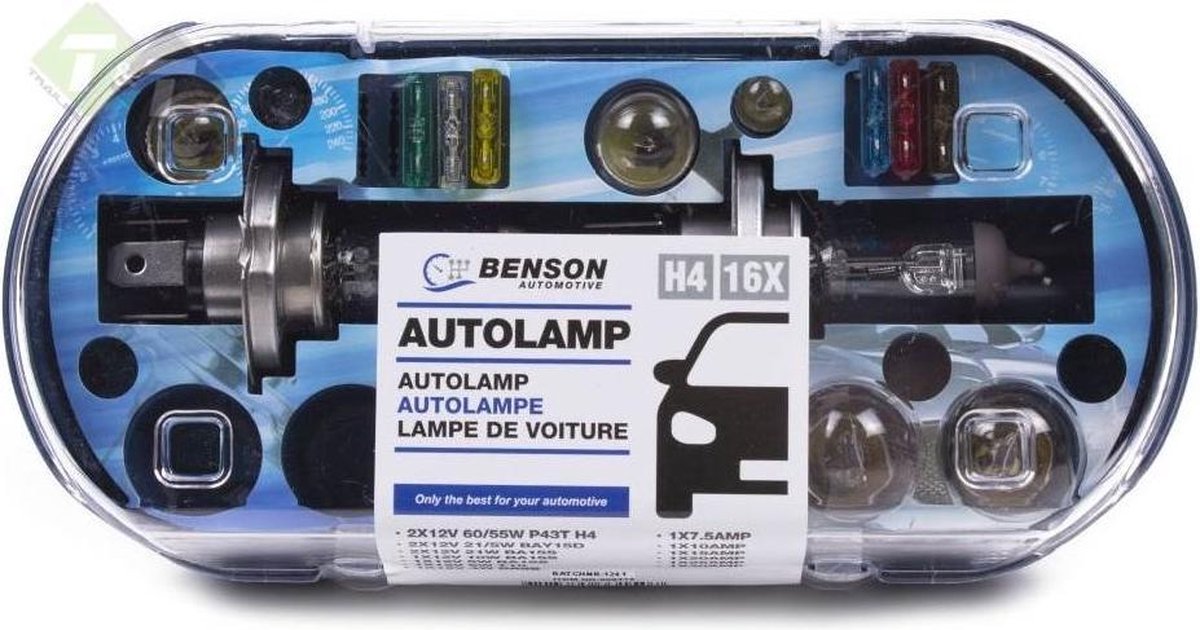 H4-Autolampen-Set – 16-teilig – Benson