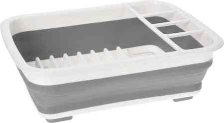 Egouttoir Pliable Gris/Blanc Plastique 38x29cm - Cuisine 